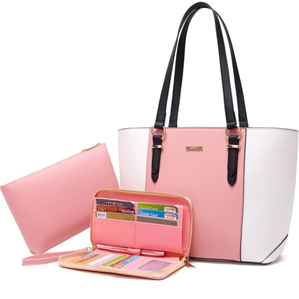 Qiyuer Women Purses Handbags Wallet Sets Shoulder Bags Top Handle Satchel Tote